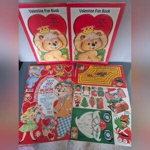 Vintage Valentine Card/Fun Book's - Doubl*Glo - 3 Books plus bonus Christmas